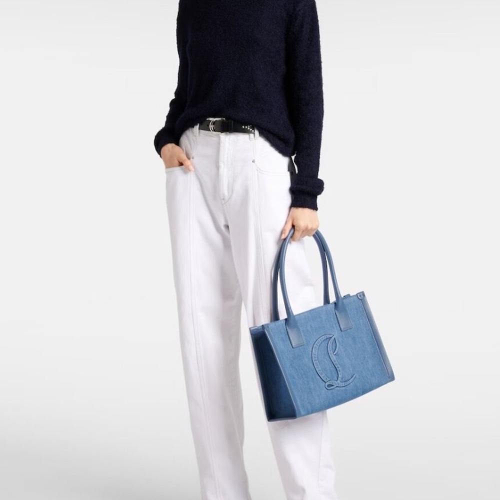 Brand New Louboutin Denim Cabata By My Side Tote Large with Original Dust Bag - Picture 2 of 9